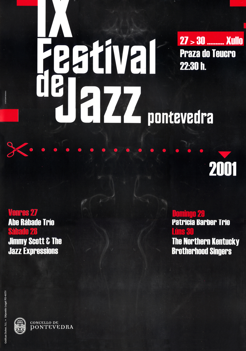 Cartel festival de jazz 2001 Pontevedra