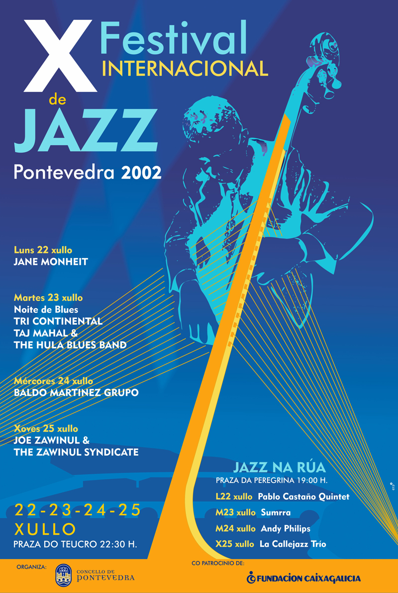 Cartel festival de jazz 2002 Pontevedra