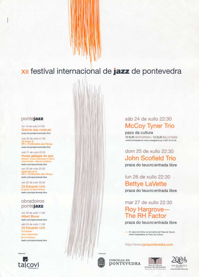 cartel festival de jazz 2004 Pontevedra